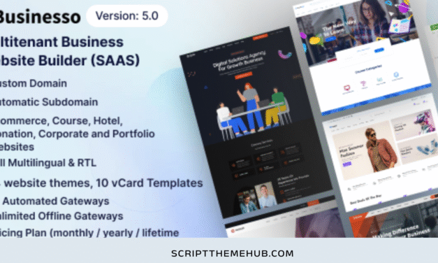 Business Website Builder SAAS (Multitenancy) – Businesso v5.0  (nulled)